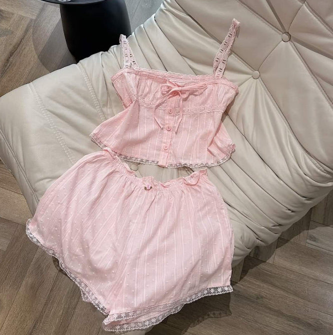 Sweet Cami Shorts Loungewear Pajama Set For Women
