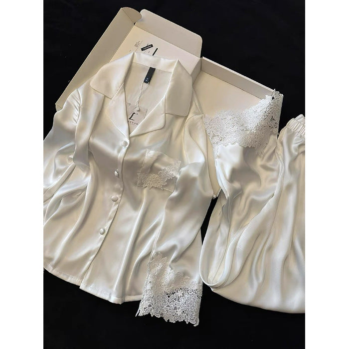 French-style Soft And Cozy Plus-Size Loungewear Set For Women