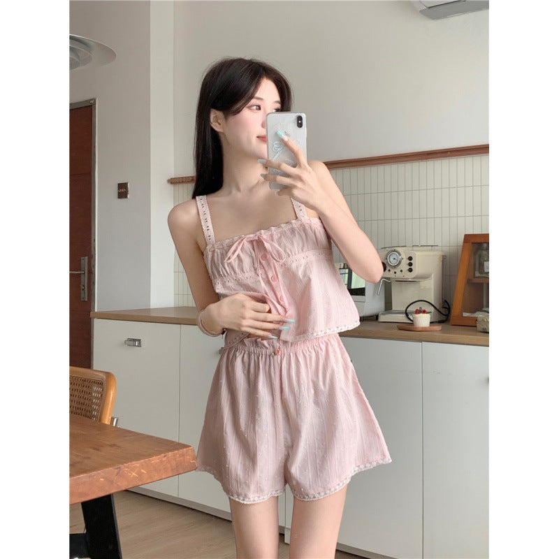Sweet Cami Shorts Loungewear Pajama Set For Women