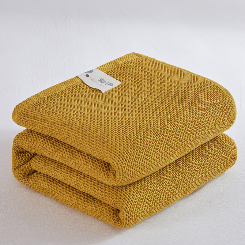 Cotton Honeycomb Towel Quilt Single Double Nap Blanket